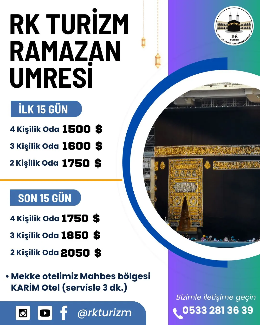 15 Günlük Ramazan Umre Fiyatları, Ramazan Umre Fiyatları, 2025 Umre Fiyatları