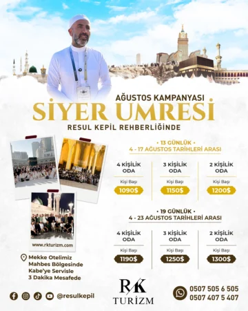Ağustos Umresi | Siyer Umresi | 2025 Umre Fiyatları | Umre Turları