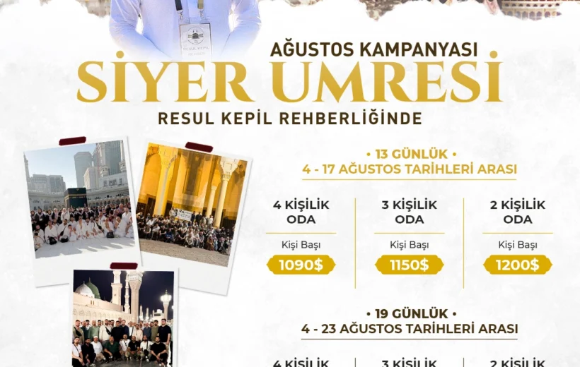 Ağustos Umresi | Siyer Umresi | 13 Günlük Umre Fiyatları