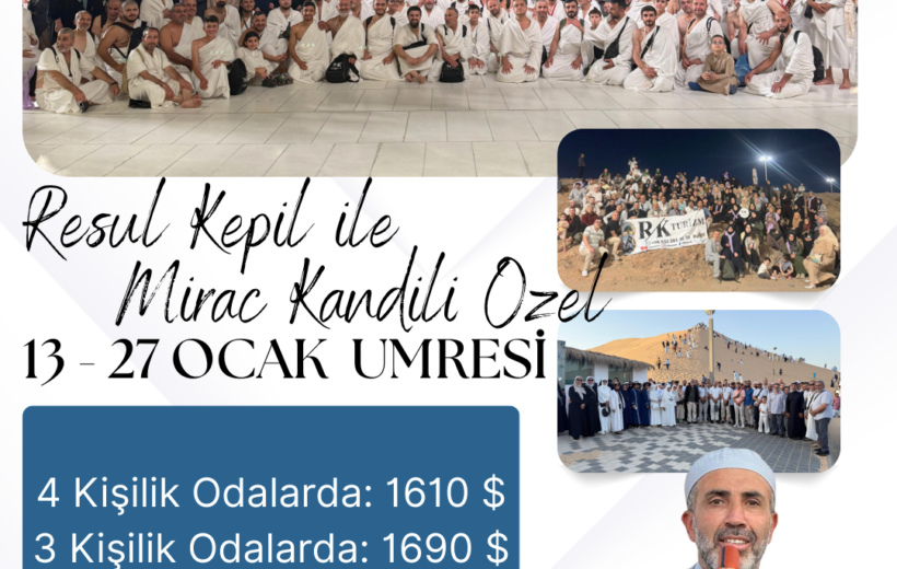 13 Ocak - 14 Günlük Ocak Umre Programı | Miraç Kandili Özel