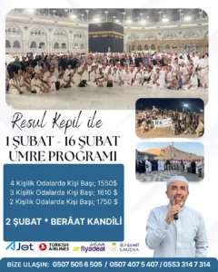 01 Şubat 2026 Umre Programı – 15 Günlük Umre Programı