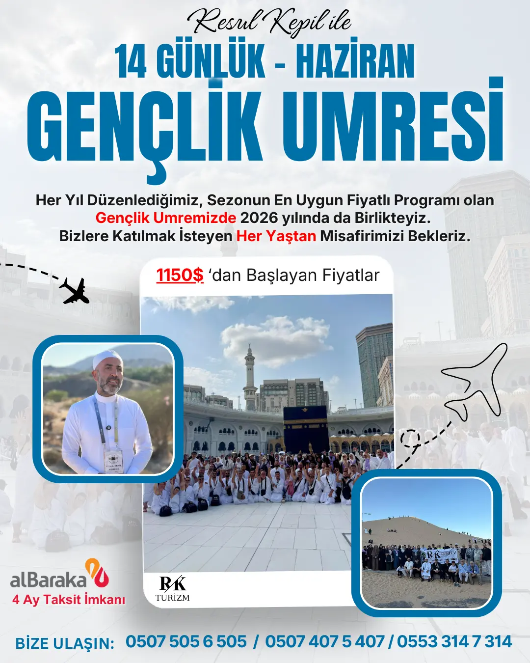 14 günlük umre, gençlik umresi, 2026 haziran umresi, 2026 temmuz umresi, gençlik umresi fiyatları, haziran umre fiyatları, temmuz umre fiyatları