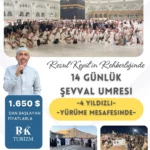 15 Günlük Şevval Turu - Yürüme Mesafeli - 4 Yıldızlı Otel