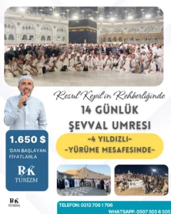 Yürüme Mesafeli - 14 Günlük Şevval Umresi - 2 Nisan 2026