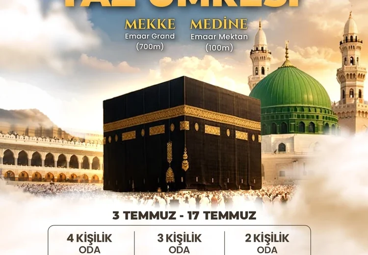 03 Temmuz Umresi | Gençlik Umresi | 14 Günlük Umre Fiyatları - Kabe'ye Yürüme Mesafeli