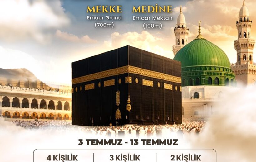 10 Günlük Gençlik Umresi | Temmuz | Kabe'ye Yürüme Mesafeli Otelde