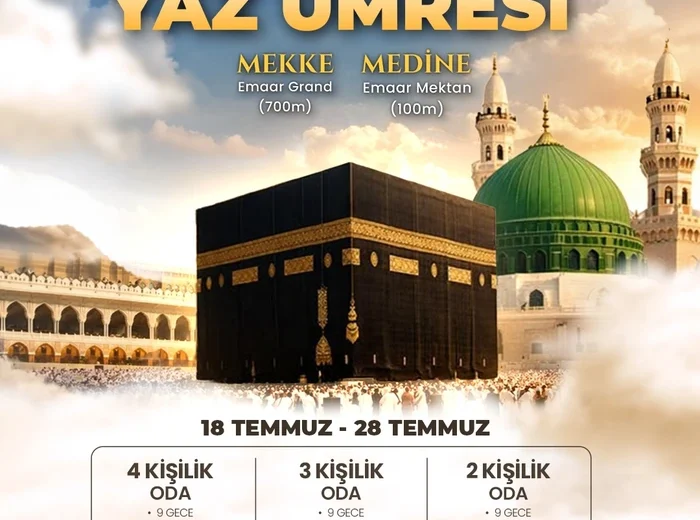 18 Temmuz Umresi | Gençlik Umresi | 10 Günlük Umre Fiyatları